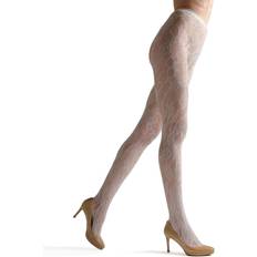 Bianco - Donna Collant Natori Lace Cut Out Fishnet Tights