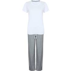 Conjunto de Pijama de Mujer Towel City - Gris/Blanco