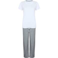Towel City Towel City Womens/Ladies Pyjama Set (3XL) (White/Grey)