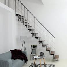 Treppen & Geländer Byggera Minka Mittelholmtreppe Comfort Top Walnuss Grau Geschoßhöhe bis 312 cm