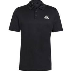 Argento Polos Adidas Polo Maniche Corte Train Essentiel - Gris