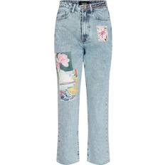 Desigual Dam Byxor & Shorts Desigual Straight Cropped Japanese Jeans