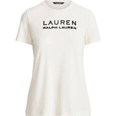 Lauren Ralph Lauren Women's short-sleeve T-shirt with logo, Cream