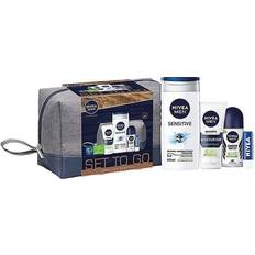 Nivea Geschenkboxen & Sets Nivea Set to Go Sensitive Wash Kit Giftset,'s Toiletry Gift Set for Sensitive Skin Care, with Crème, Gift Set for Skincare on the Go, Men's Gift Set