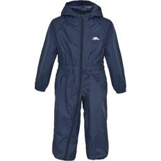 Trespass Babies Button Waterproof Rain Suit - Rose/Bleu