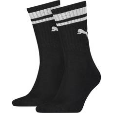 Puma Unisex Adult Heritage Stripe Crew Socks (pack Of 2) (black/white)