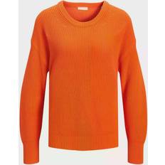 Jack & Jones Dam Tröjor Jack & Jones JJXX – Ljusorange ribbad tröja