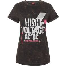 AC/DC Kvinnor/Damer High Voltage Acid Wash T-Shirt