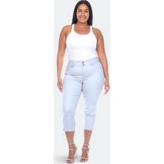 Women - Yellow Jeans White Mark Plus Capri Jeans