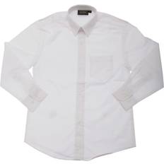 Poliestere Camicie Universal Textiles Boy's Long Sleeved School Shirt - White