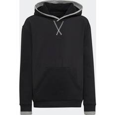 Adidas Hoodies adidas Junior All SZN Fleece Hoodie Sweatshirt - Black/Medium Grey Heather (HN8411)