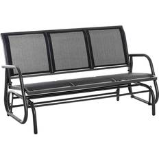 Outdoor Rocking Chairs OutSunny 3-Seat Glider Rocking Chair