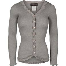 Vintage Lace Cardigan - Light Grey Melange