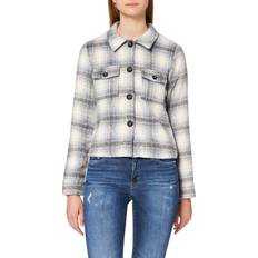 Only Women's Onllou Short Jacket OTW Noos, Pumice Stone/Checks: Allure