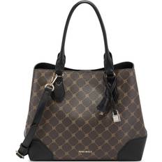 Nine West Brooklyn Jet Set Carryall - Brown Black Logo