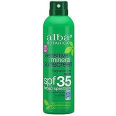 Leaping Bunny Sun Protection Alba Botanica Sensitive Mineral Sunscreen SPF 35 Fragrance Free