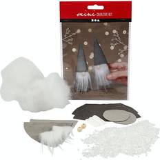 Grey Crafts Creativ Company Julenisser Kreativt minikit med 2 grå næsenisser