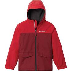 Fleece Lined Rain Jackets Children's Clothing Columbia Boy's Rain-Zilla Jacket- Red Jasper/Mountain Red