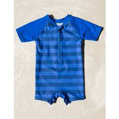 Baby Unisex (3-24M) Striped Rash Guard One-Piece