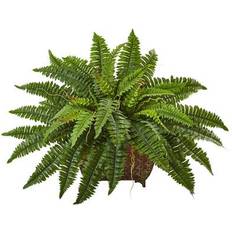 Garden Decorations Nearly Natural Artificial Boston Fern in Planter