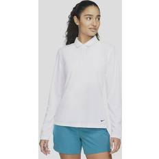 Kyllä - Vaaleanpunainen Polo paidat Nike Dri-FIT Victory Women's Long Sleeve Golf Polo - White