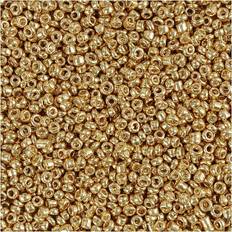 Creativ 686710 Rocaille Seed Beads, size 15/0 hole size 0,5-0,8 brass, 25g