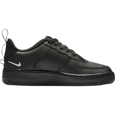 Nike Air Force 1 LV8 Utility GS - Black/Black/Tour Yellow/White