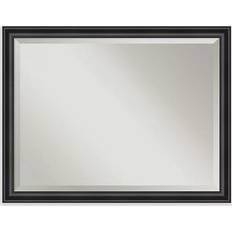 44 inch bathroom vanity Amanti Art Narrow Framed Bathroom Vanity Mirror in Black Wall Mirror 44x34"