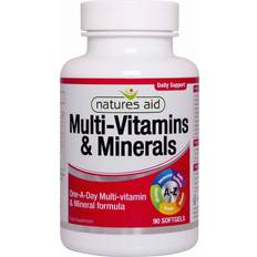 Vitamins & Supplements Natures Aid Multi-Vitamins and Minerals with Iron 90 Softgels 90