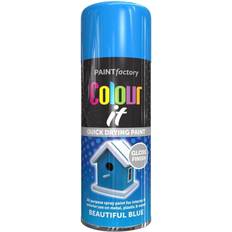 Blue spray paint Paintfactory Paint Factory Colour It Quick Drying Spray Paint Beautiful Blue Gloss Finish 400ml