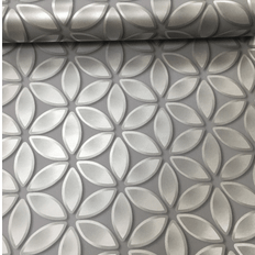 Debona Juniper Geometric Petals Wallpaper Grey/Silver 6160