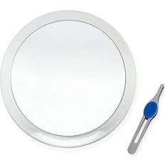 DB-Tech Large 8 Suction Cup 10X Magnifying Mirror with Precision Tweezers