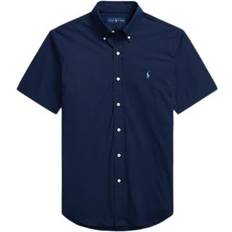 Elastane/Lycra/Spandex Shirts Polo Ralph Lauren Custom Fit Short Sleeve Shirt - Newport Navy