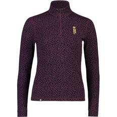 Morado Camisetas Térmicas Mons Royale Cascade Merino Flex 1/4 Zip Winter Leopard