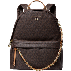 Michael Kors Back Pocket Backpacks Michael Kors Slater Medium Logo Backpack - Brown/Acorn