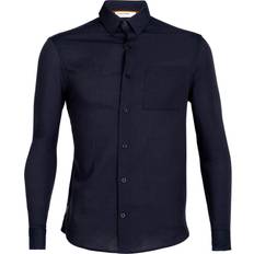 Icebreaker Herren Hemden Icebreaker Merino Steveston Long Sleeve Shirt - Midnight Navy