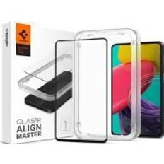 Spigen Galaxy M53 5G Härdat glas Alm FC Svart