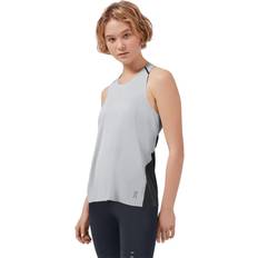 Beige - Running Tank Tops On Racerback Tank in Black/Glacier Black/ Glacier