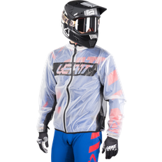 Transparent - Träningsplagg Kläder LEATT Race Cover Motocross Rain Jacket, white