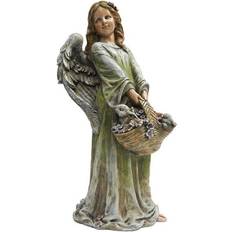 Decorative Items Design Toscano Joy the Flower Angel Statue Figurine 24.5"