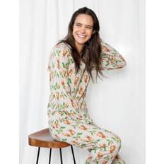 Polyamide - Women Pajamas Leveret Womens Rabbit Cotton Pajama Set Ivory