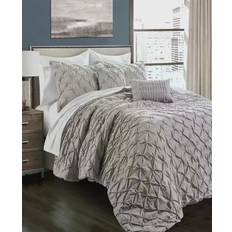 Lush Decor Ravello Pintuck Bedspread Grey (243.84x228.6cm)
