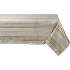 Design Imports Metallic Tablecloth Beige (264.16x152.4)