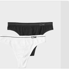 ICANIWILL Everyday Seamless Thong 2-pack-Black/White-XS