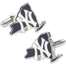 Cufflinks Cufflinks Inc New York Yankees State Shaped Cufflinks - Silver/Blue