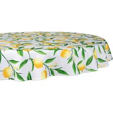 Round Tablecloths Design Imports Lemon Bliss Tablecloth Multicolour