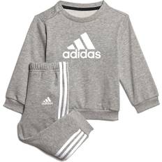 Chándales Adidas Infant's Badge of Sport French Terry Jogger - Medium Grey Heather/White (HM6613)