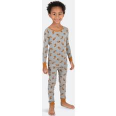 Beige Pajamases Children's Clothing Leveret Kids Wolf 2pc. Pajama Set