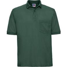 Russell Athletic Man Polo's Russell Athletic Ripple Collar & Cuff Short Sleeve Polo Shirt - Bottle Green