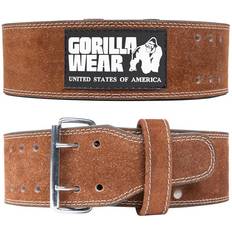 Gorilla Wear Cinturón elevador de cuero de 4 pulgadas Marron